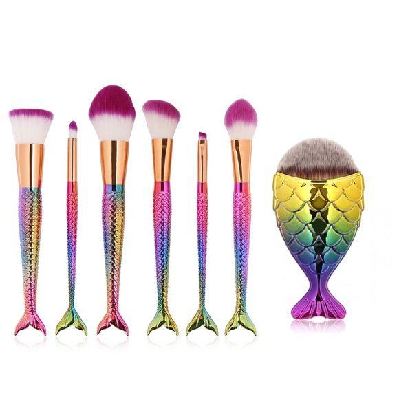Unbranded Other - 7 makeup brushes mermaid